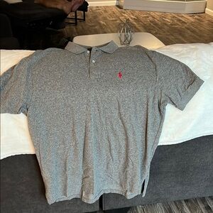 Polo by Ralph Lauren Gray and Red Classic Polo Shirt
